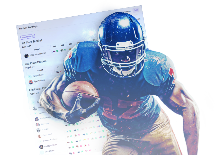Phone Displaying NFL Bracket