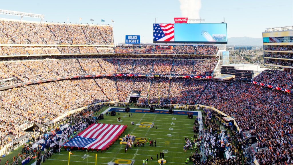stadium-with-american-flag